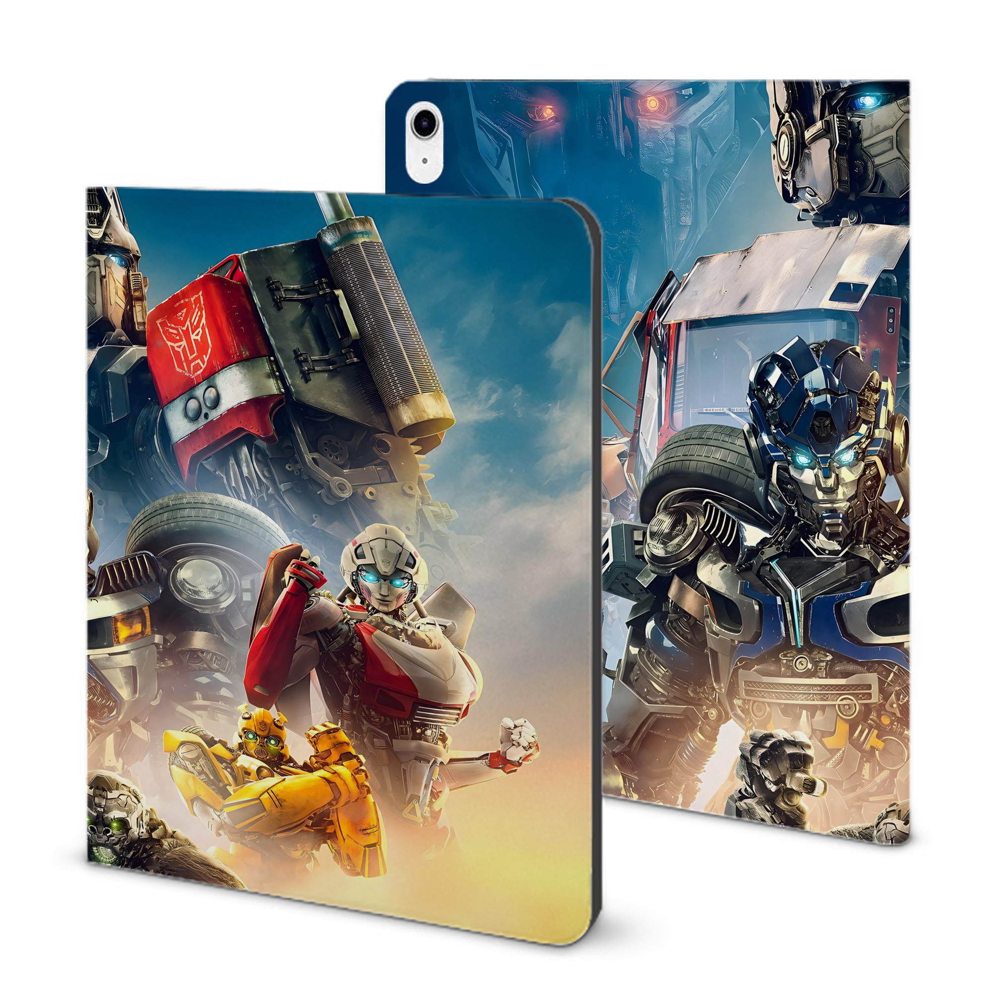 （画像用） Transformers トランスフォーマー IPad ケース ブック型 PUレザー TPU 耐衝撃 軽量 薄型 ペン収納なし 全面保護 IPad 各モデル対応